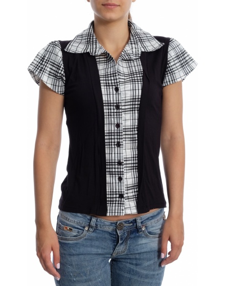 Дамска риза с къс ръкав