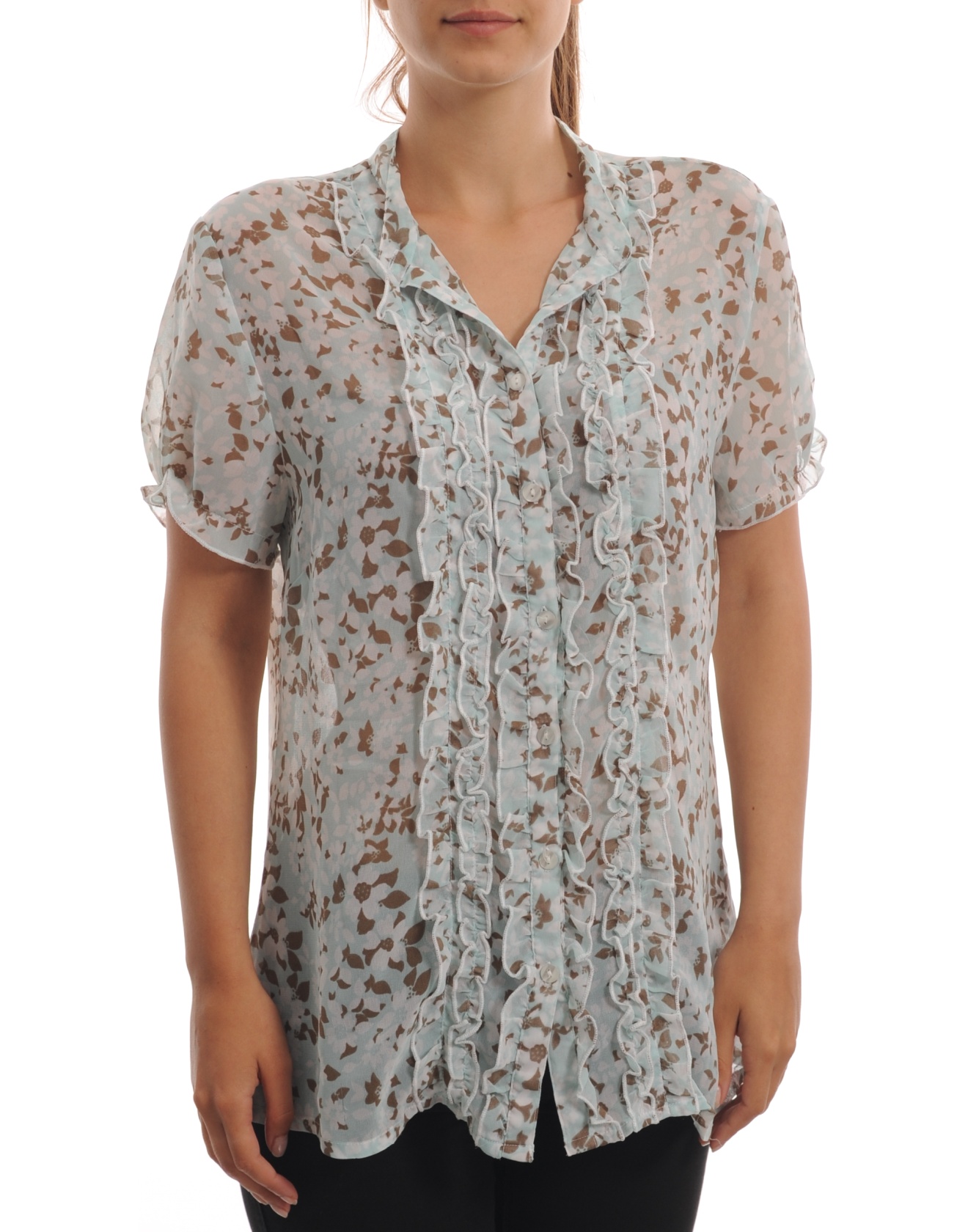 Дамска риза с къс ръкав