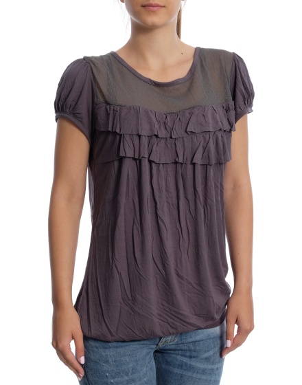 Дамска блуза с къс ръкав