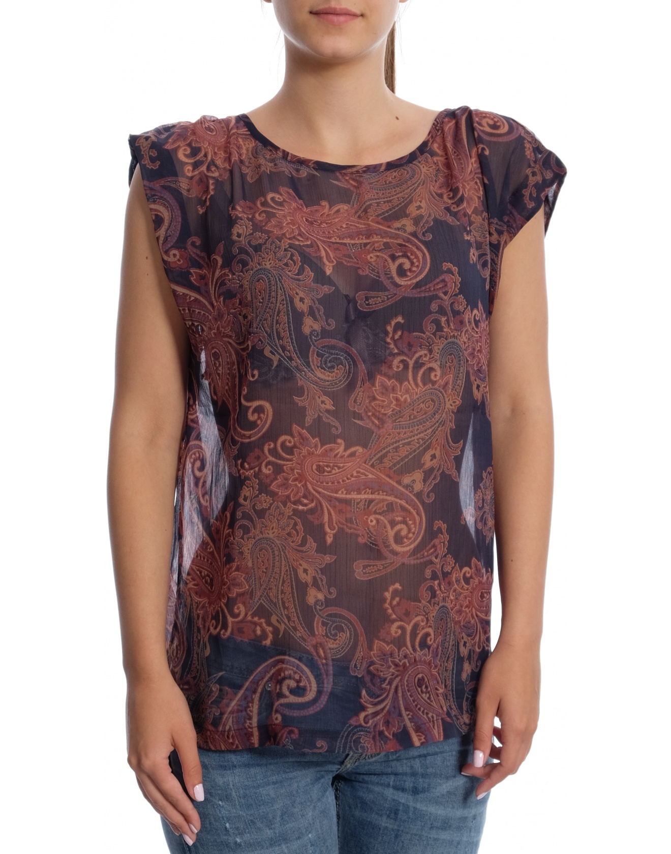 Дамска блуза с къс ръкав Green Point