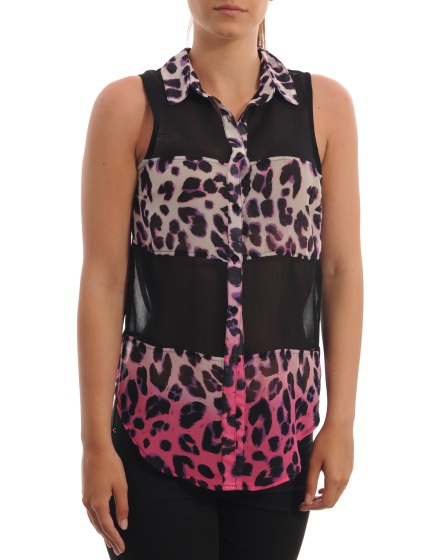 Дамска риза с къс ръкав Bershka