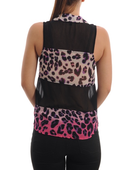 Дамска риза с къс ръкав Bershka