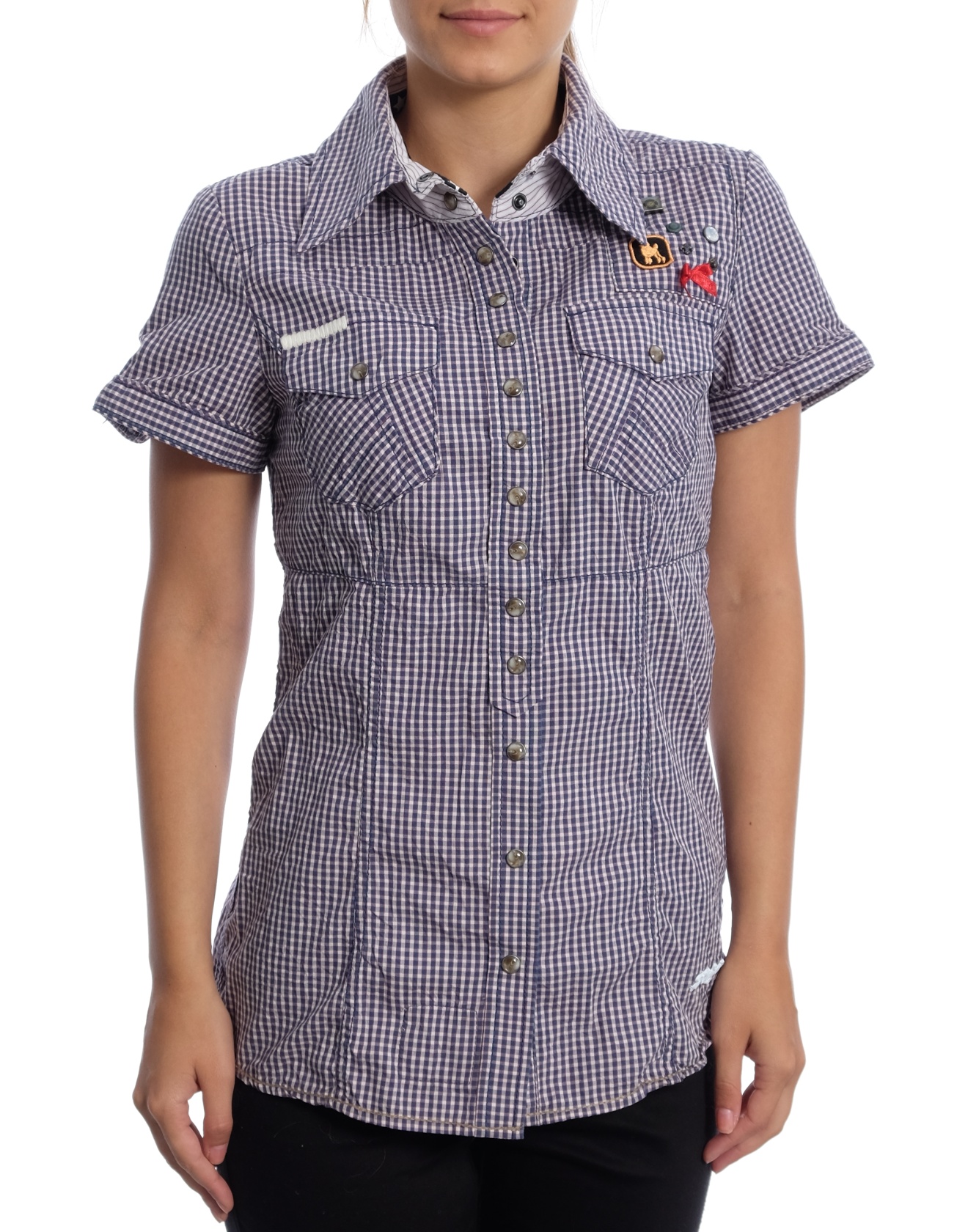 Дамска риза с къс ръкав KHUJO