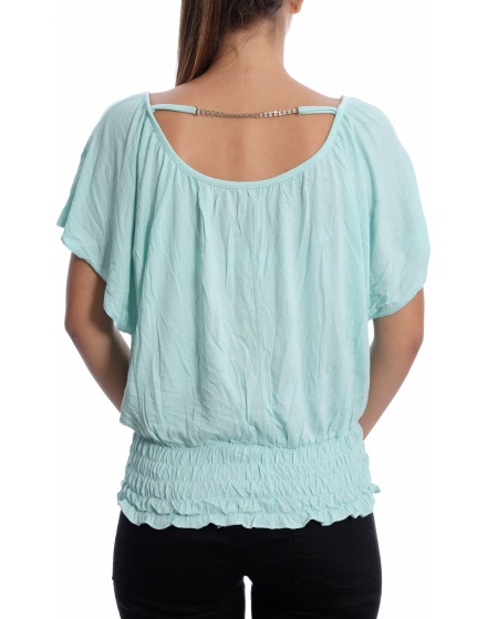 Дамска блуза с къс ръкав