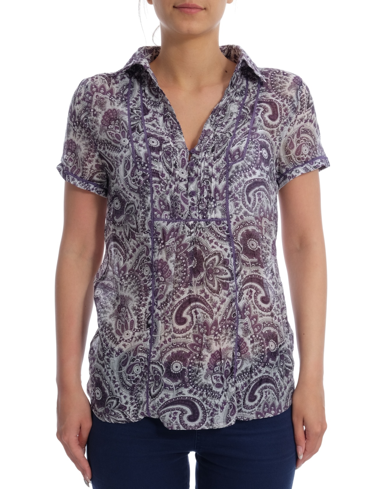 Дамска риза с къс ръкав Golden's