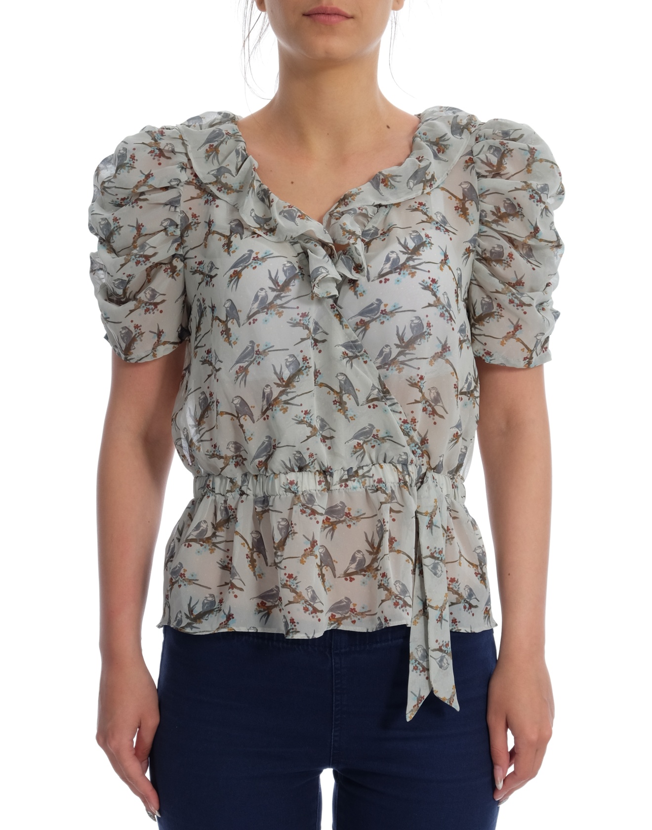 Дамска блуза с къс ръкав H&M