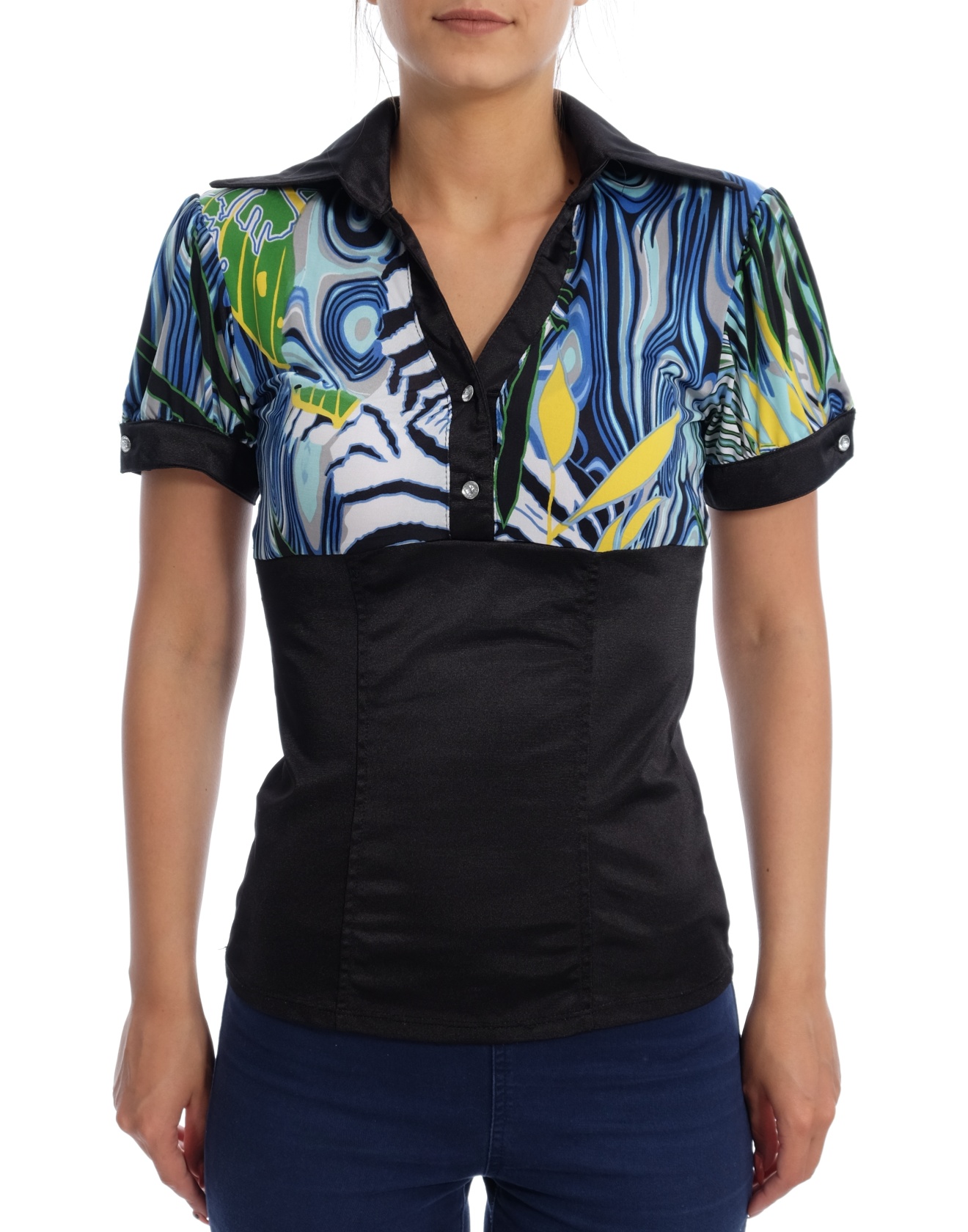 Дамска блуза с къс ръкав Gianetta