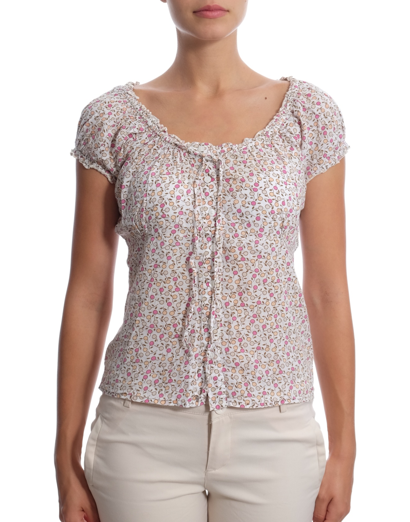 Дамска блуза с къс ръкав Green Point