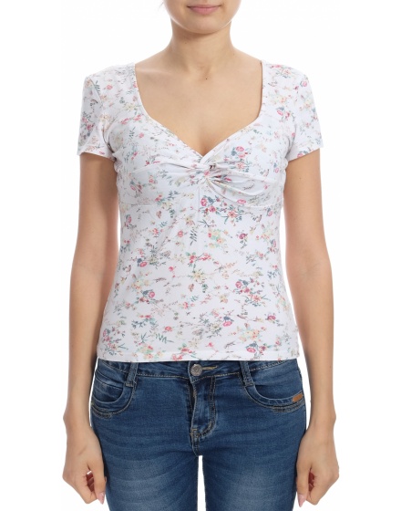 Дамска блуза с къс ръкав Bershka