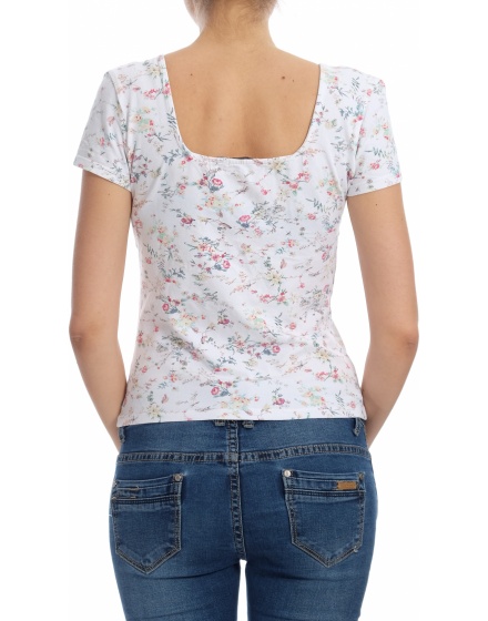 Дамска блуза с къс ръкав Bershka