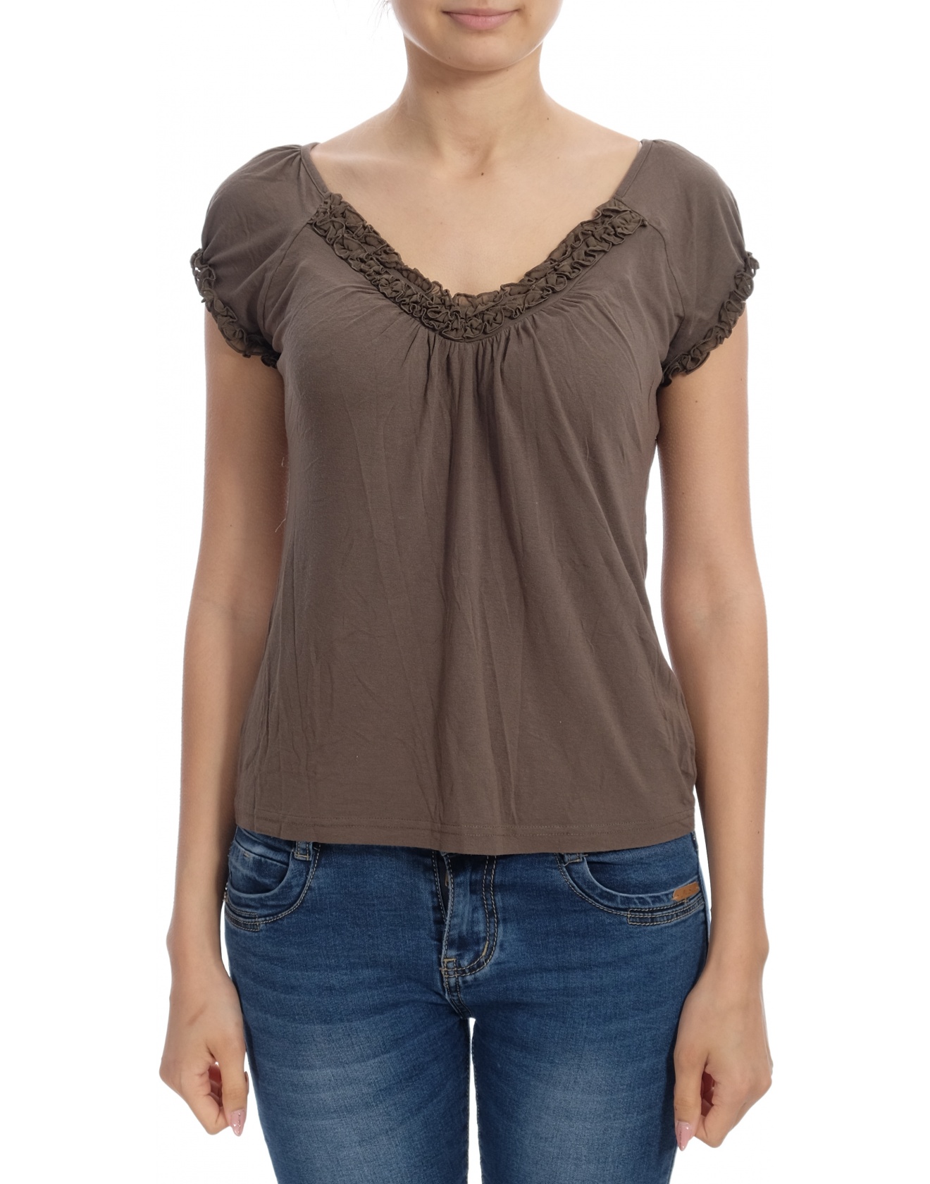 Дамска блуза с къс ръкав H&M