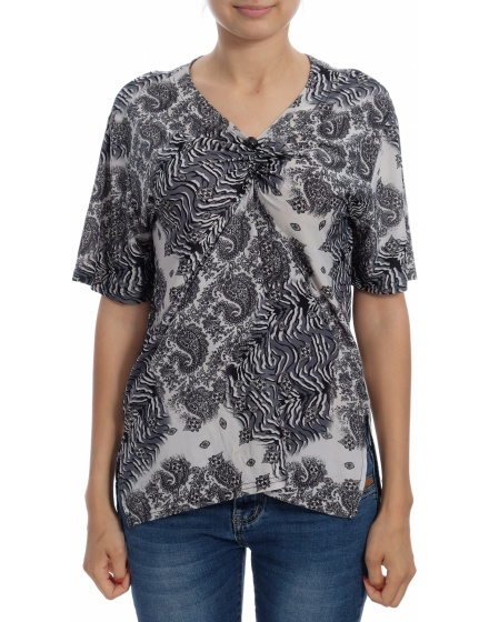 Дамска блуза с къс ръкав