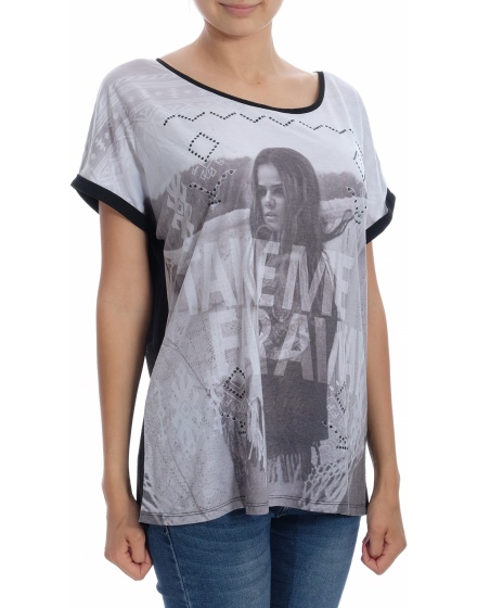 Дамска блуза с къс ръкав