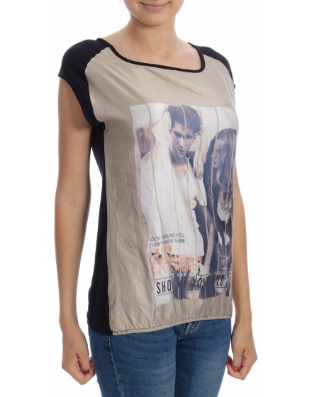 Дамска блуза с къс ръкав Pin Up