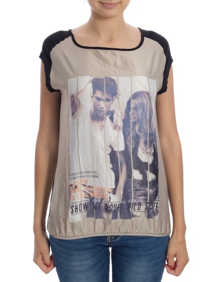 Дамска блуза с къс ръкав Pin Up