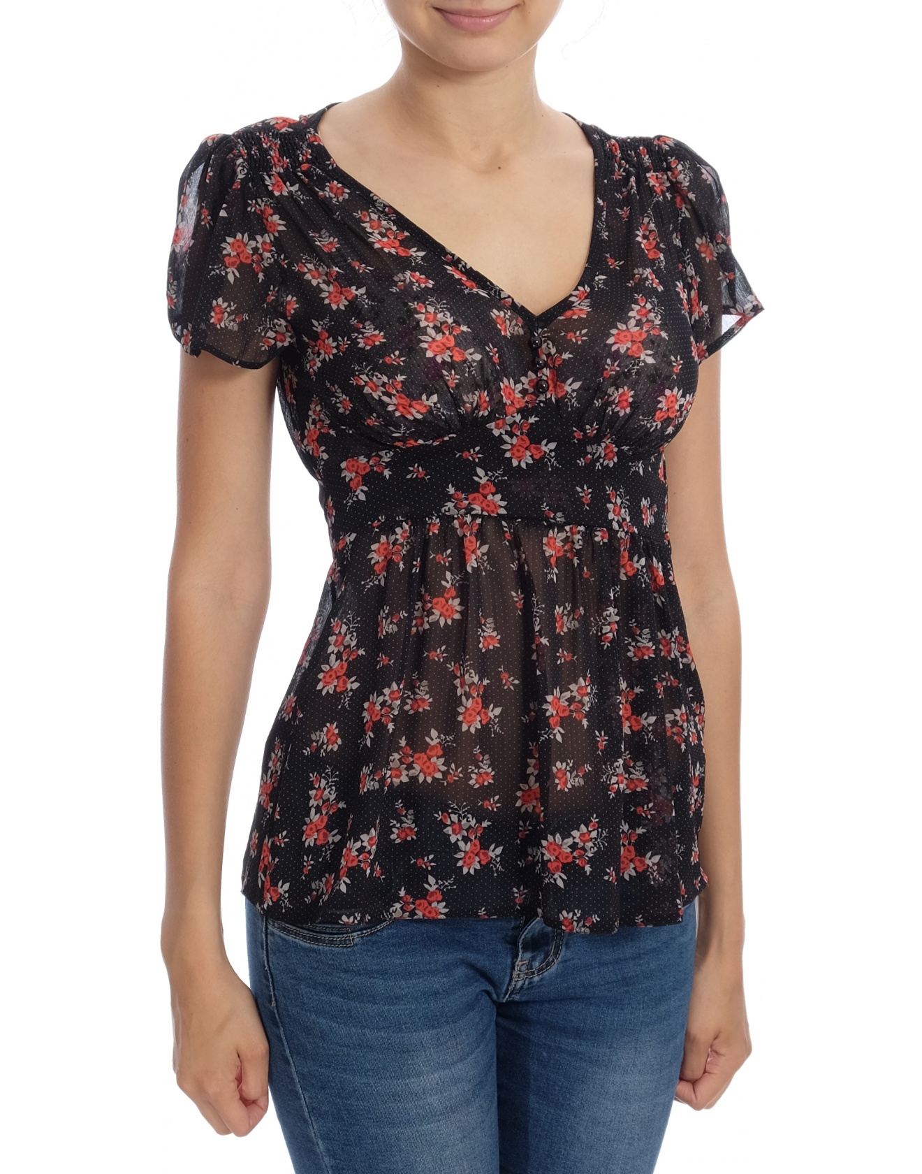 Дамска блуза с къс ръкав F&F