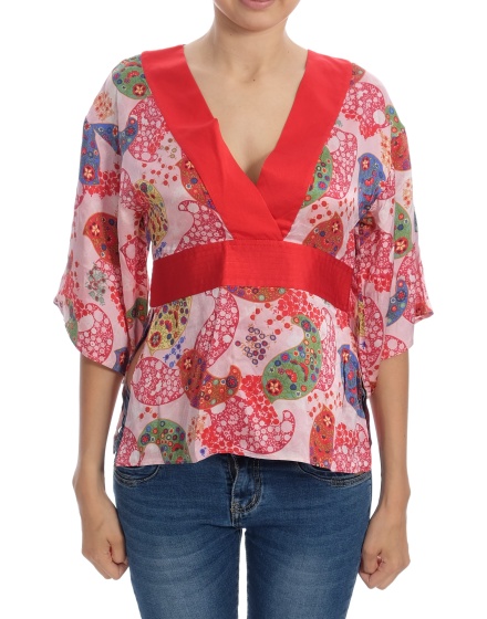 Дамска блуза с къс ръкав Pedro del Hierro