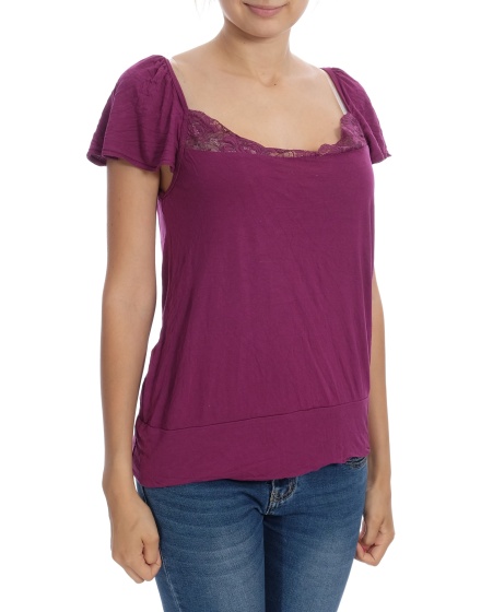 Дамска блуза с къс ръкав