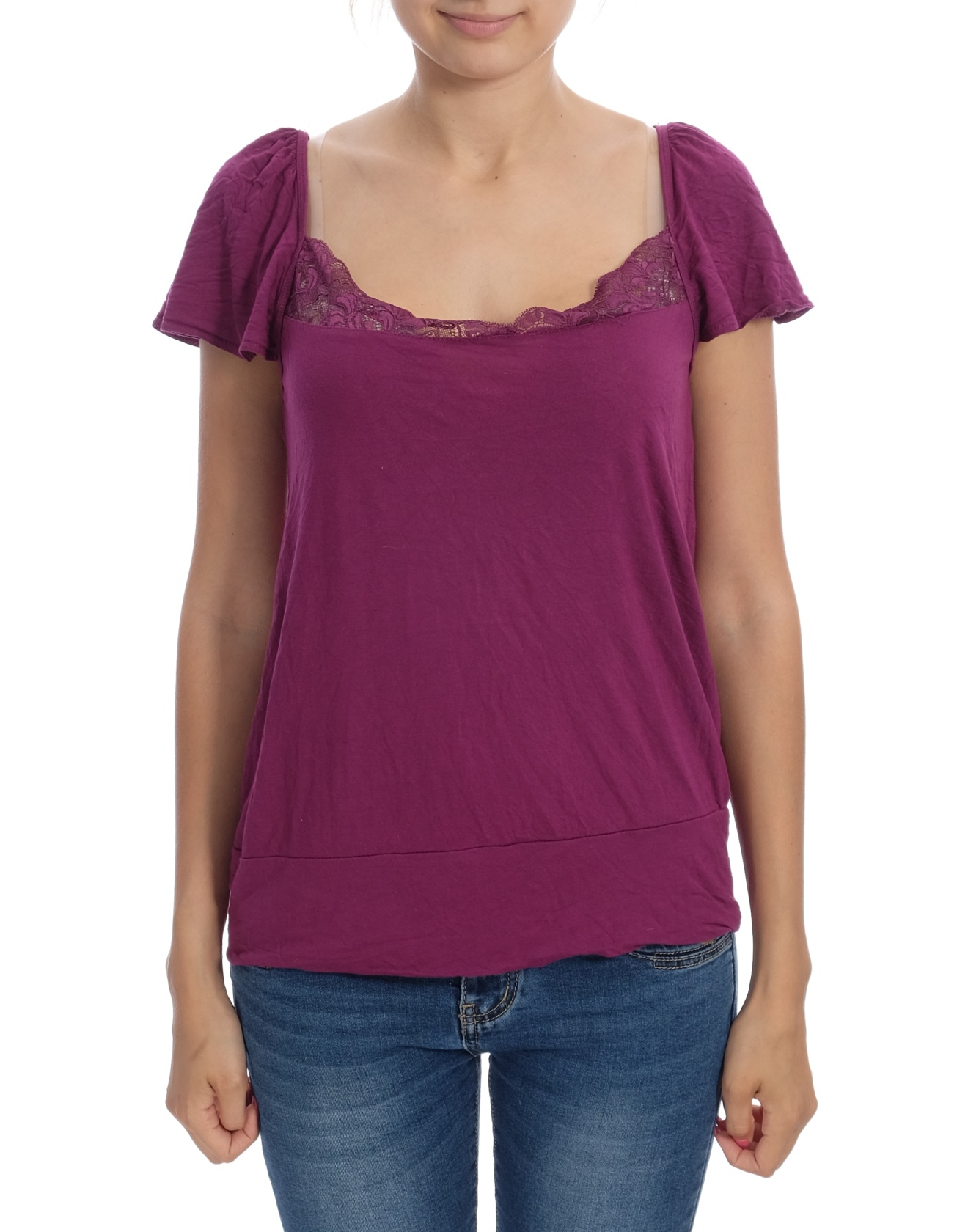 Дамска блуза с къс ръкав