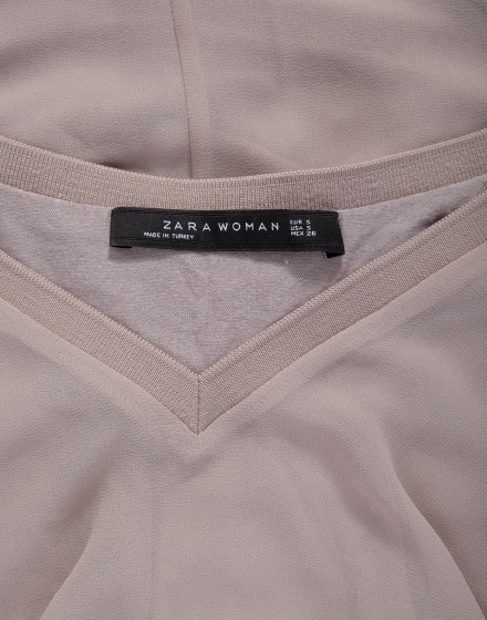 Дамска блуза с къс ръкав ZARA