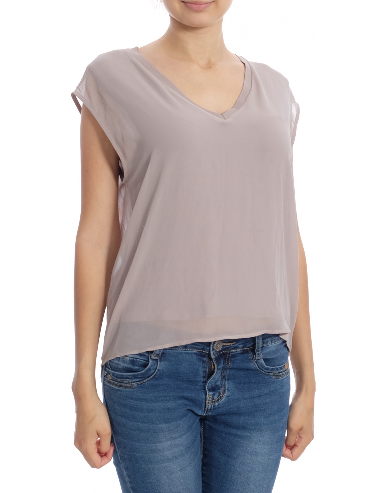 Дамска блуза с къс ръкав ZARA