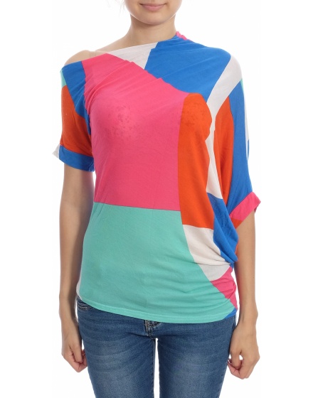 Дамска блуза с къс ръкав