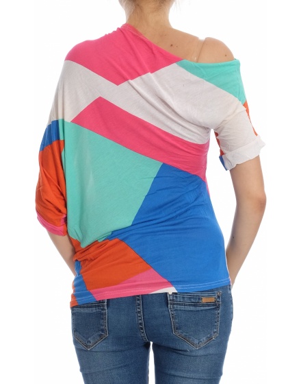 Дамска блуза с къс ръкав