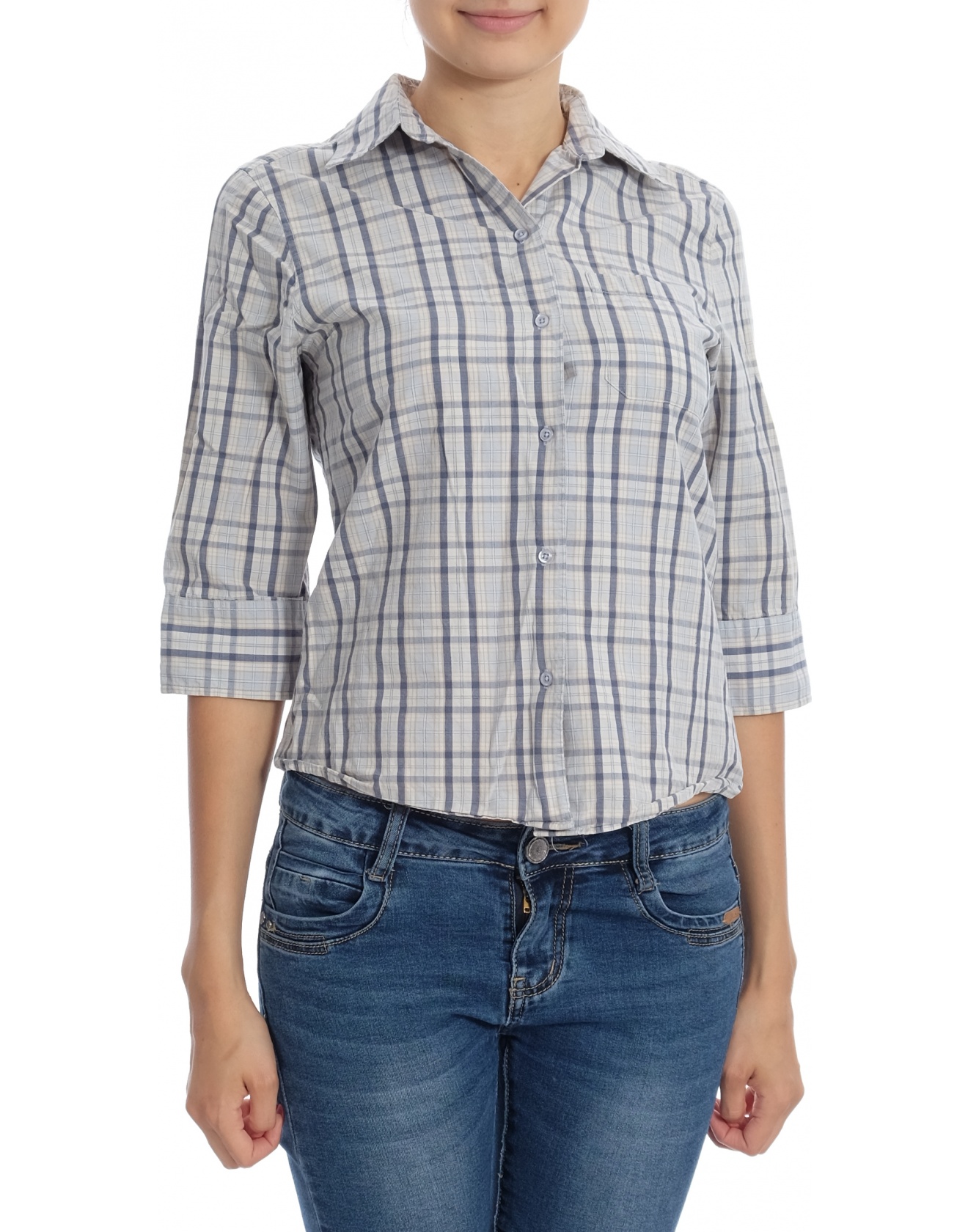 Дамска риза с къс ръкав H&M