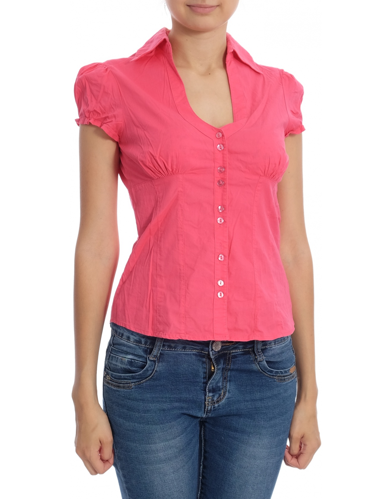 Дамска риза с къс ръкав Terranova