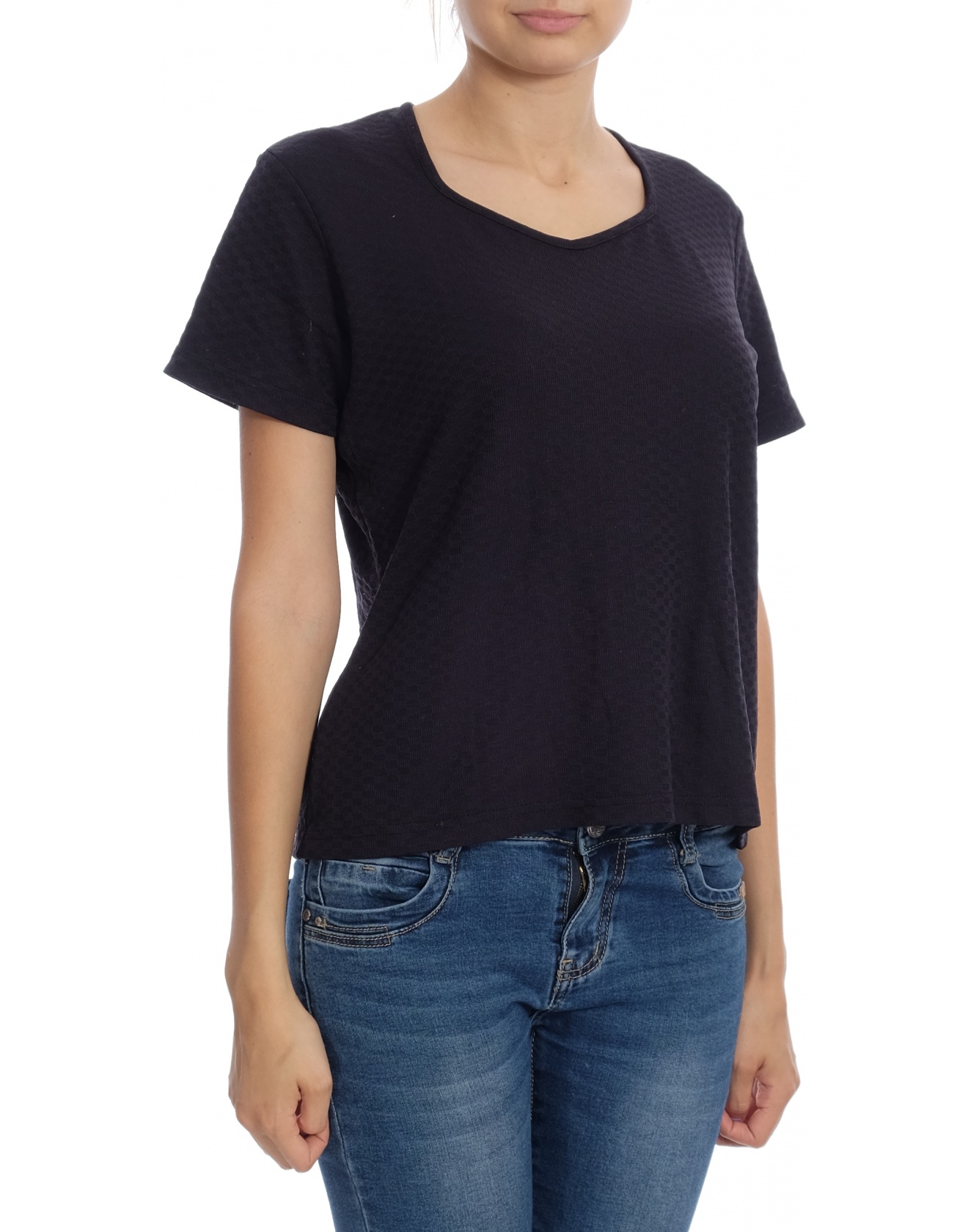 Дамска блуза с къс ръкав