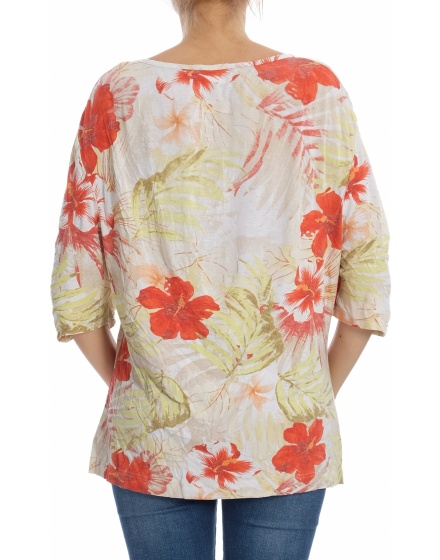 Дамска блуза с къс ръкав Delmod