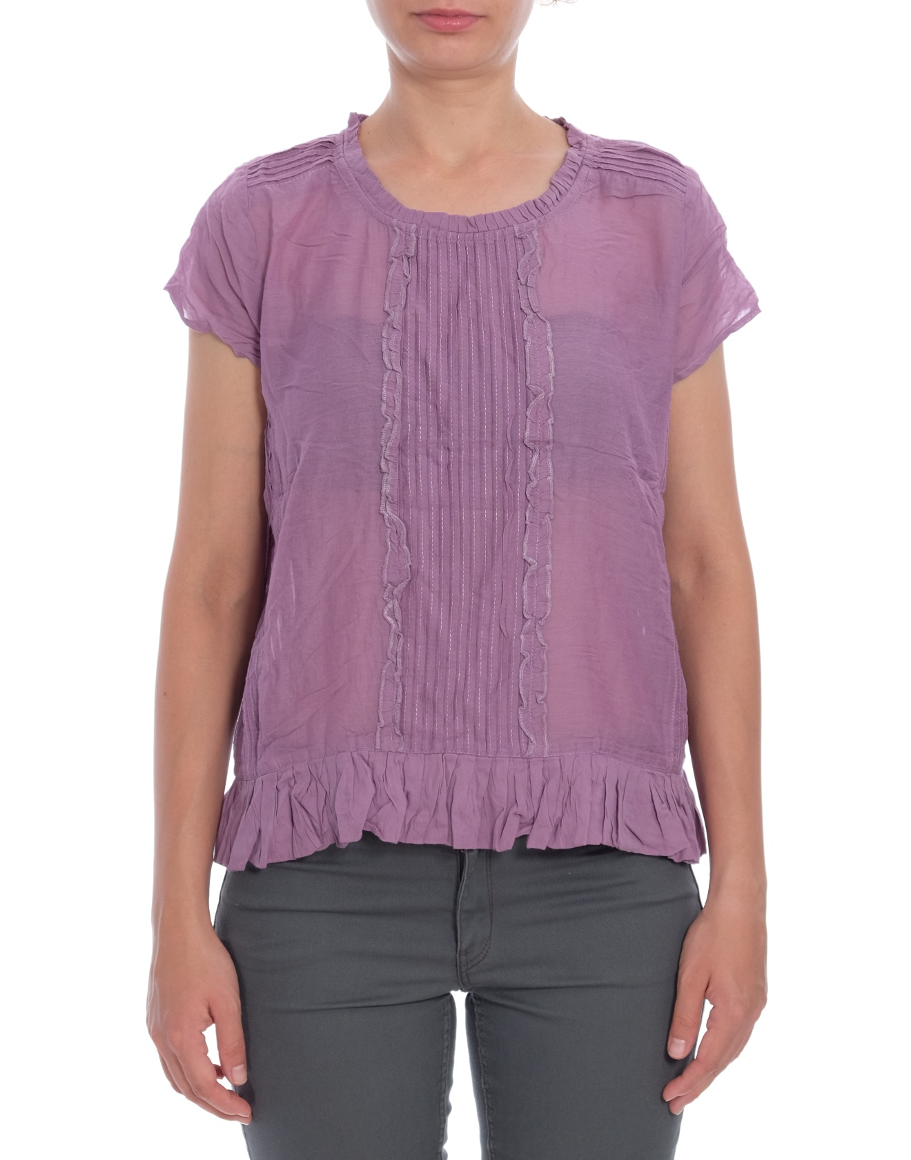 Дамска блуза с къс ръкав ZARA