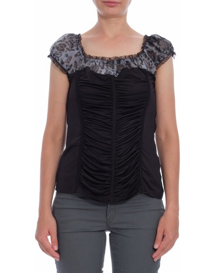 Дамска блуза с къс ръкав