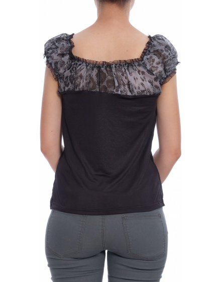 Дамска блуза с къс ръкав