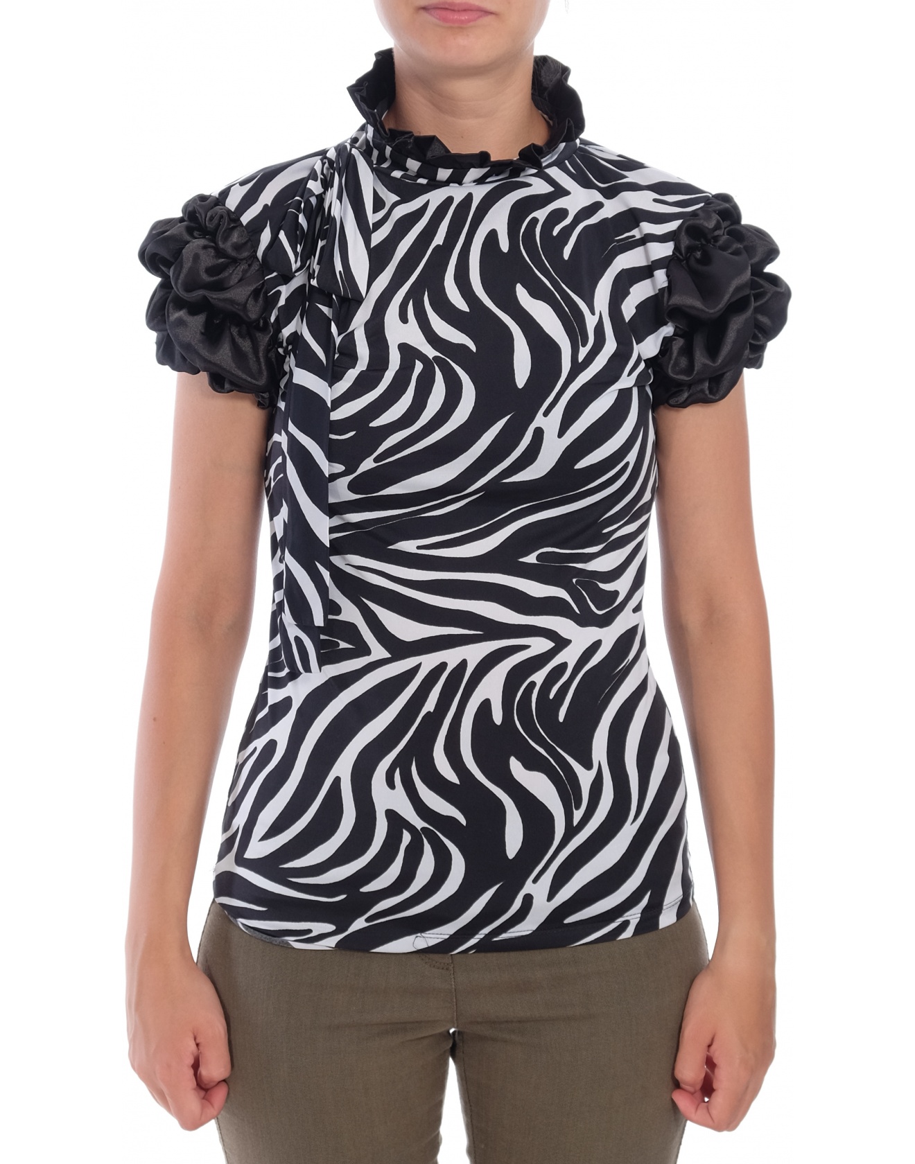 Дамска блуза с къс ръкав