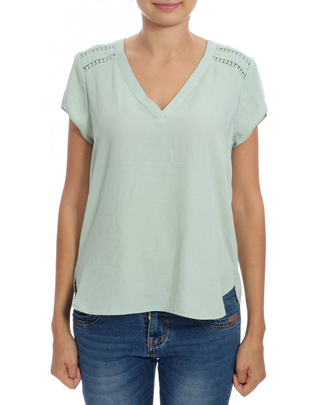 Дамска блуза с къс ръкав H&M