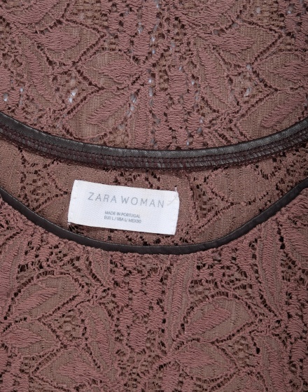 Дамска блуза с къс ръкав ZARA