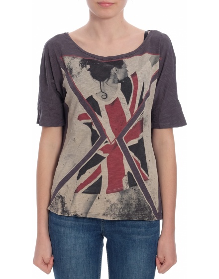 Дамска блуза с къс ръкав Stradivarius