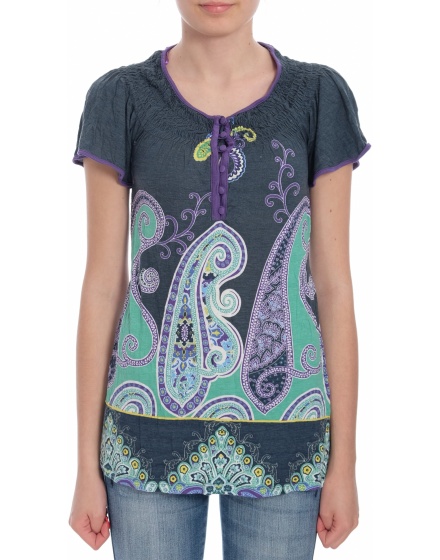 Дамска блуза с къс ръкав ZARA