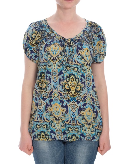 Дамска блуза с къс ръкав