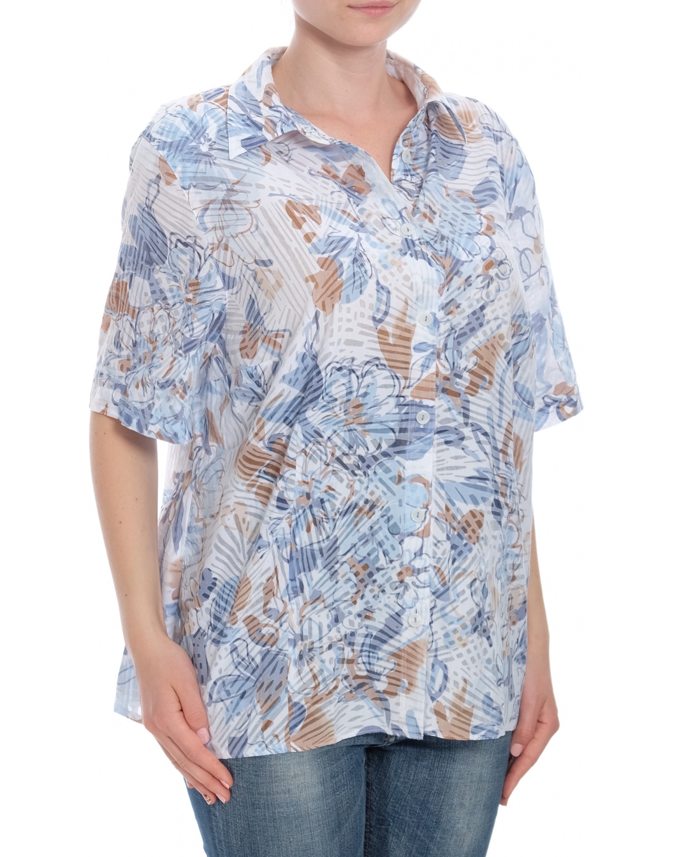 Дамска риза с къс ръкав Erfo