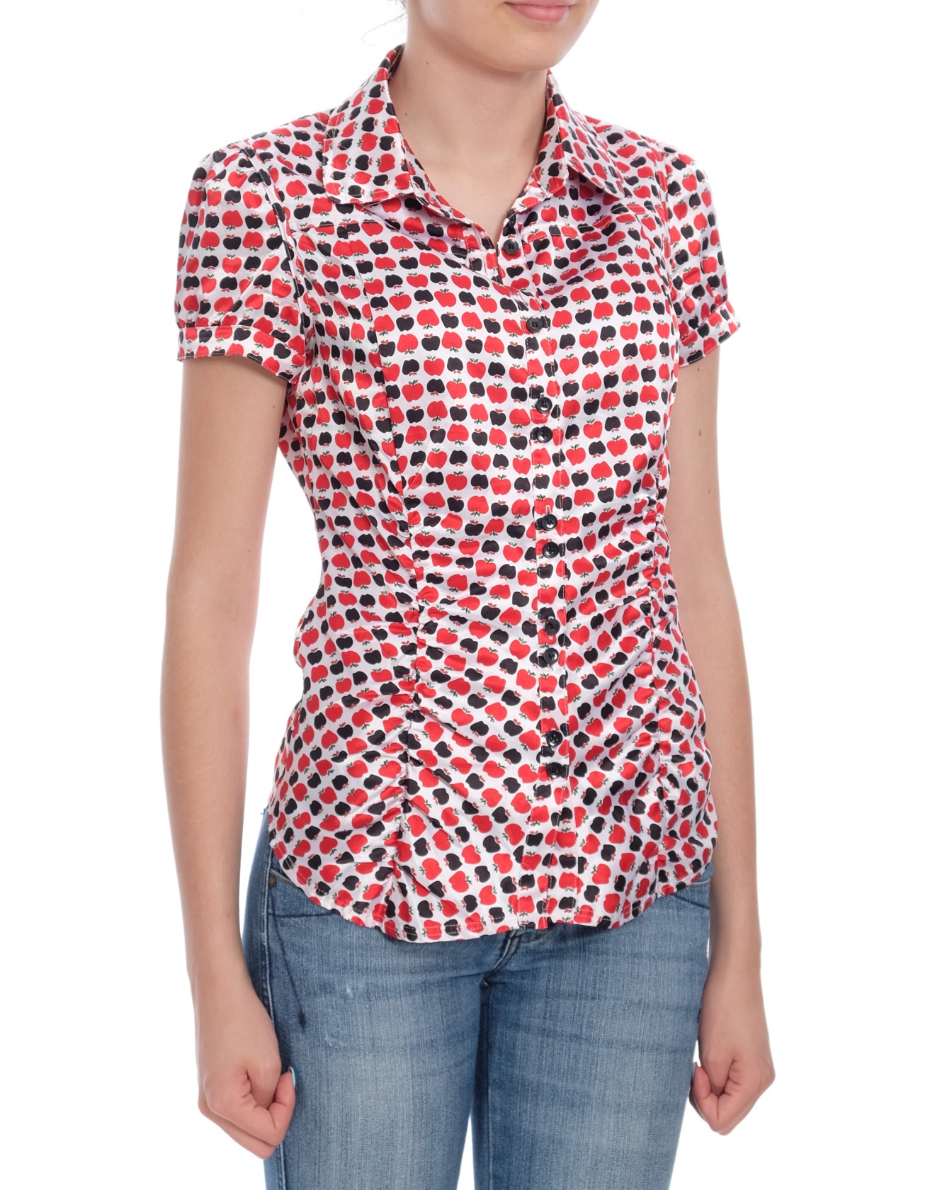 Дамска риза с къс ръкав MANGO