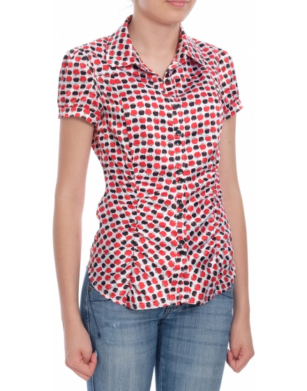 Дамска риза с къс ръкав MANGO