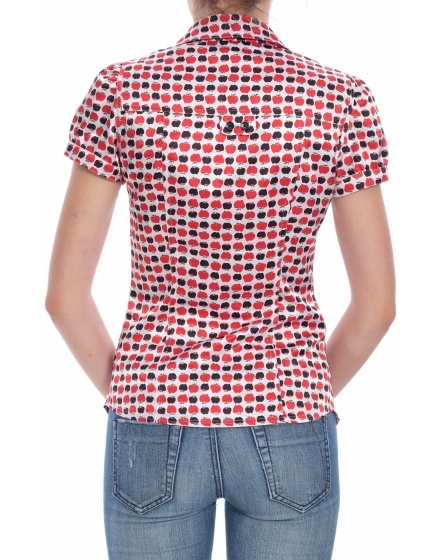 Дамска риза с къс ръкав MANGO