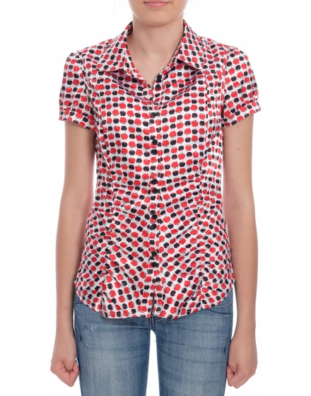 Дамска риза с къс ръкав MANGO