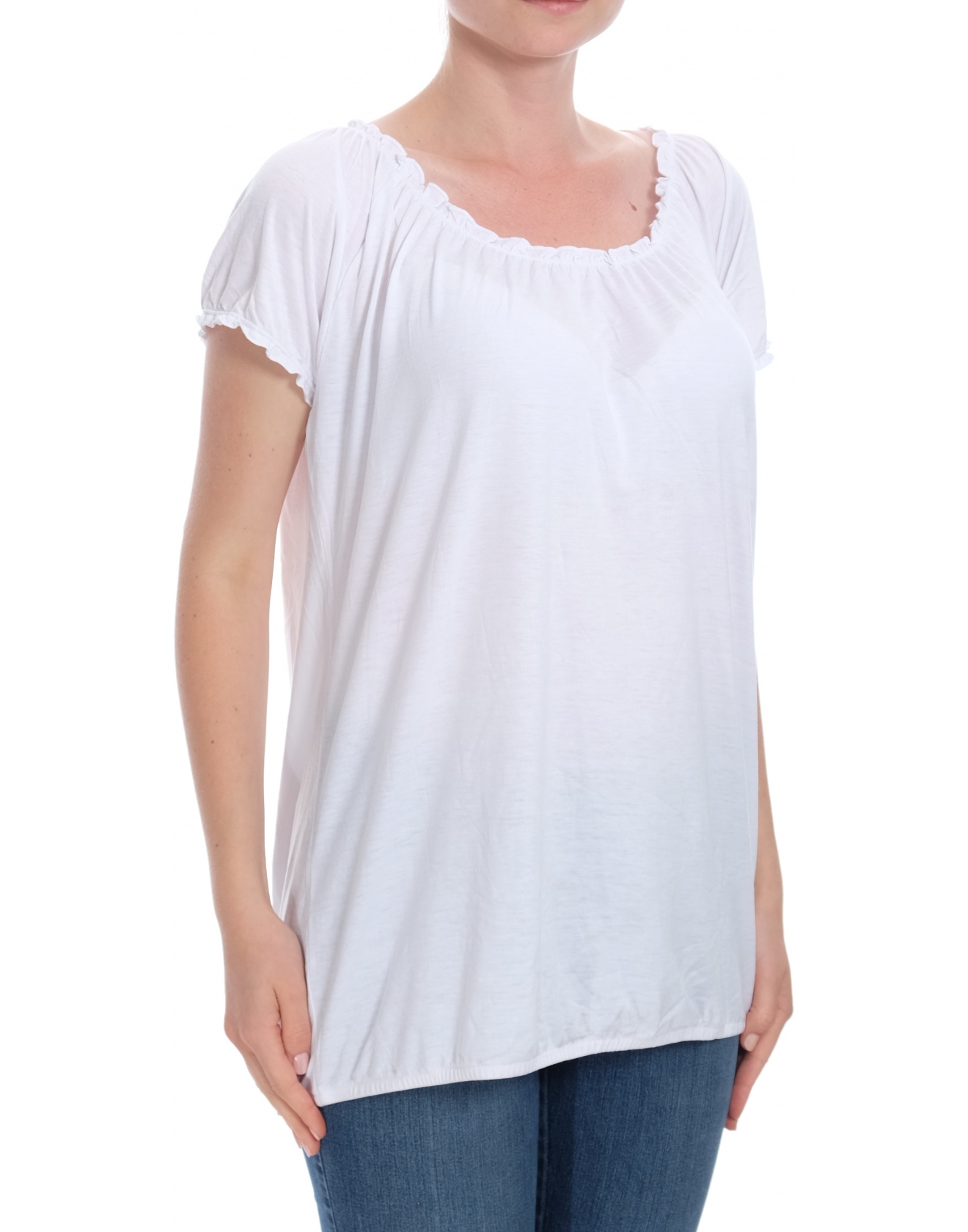 Дамска блуза с къс ръкав