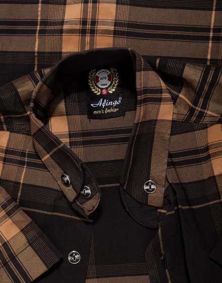 Мъжка риза с къс ръкав Afingo