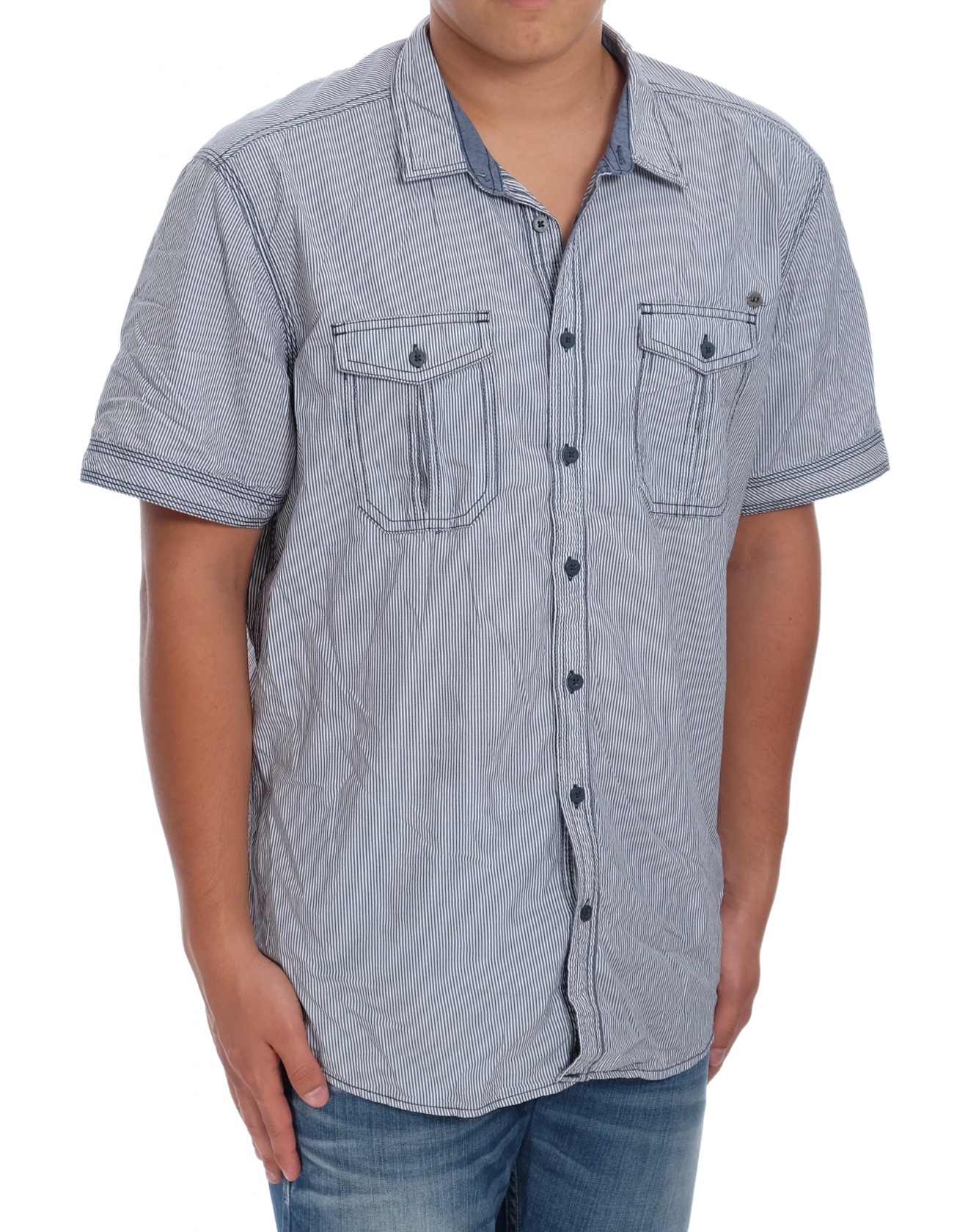 Мъжка риза с къс ръкав Angelo Litrico