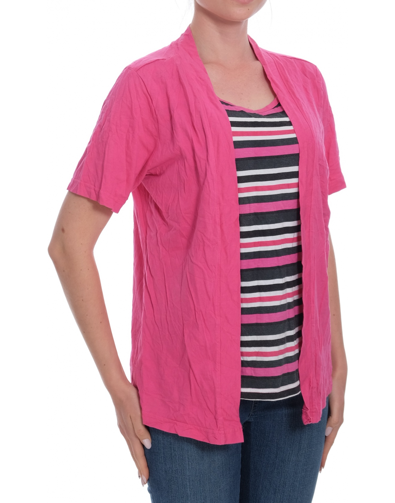 Дамска блуза с къс ръкав