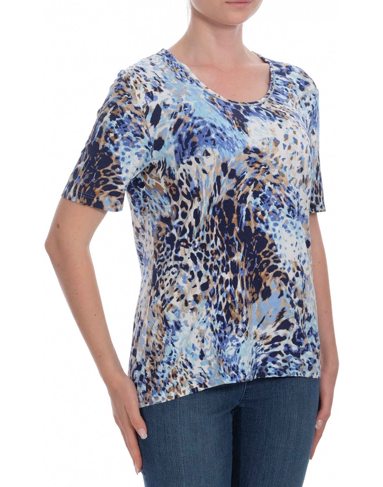 Дамска блуза с къс ръкав